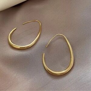 Gold Hoop Minimalist Earrings